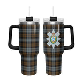 Black Watch Weathered Tartan Crest 40 oz Insulated Tumbler with Handle